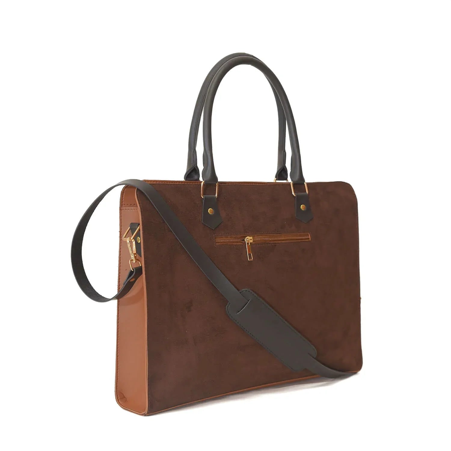 Craze Suede Brown women's laptop & office bag in brown by Bag X