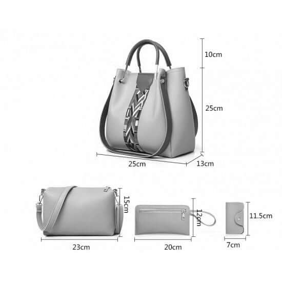 Capri 4 Pcs Maroon women's crossbody bag in maroon by Bag X