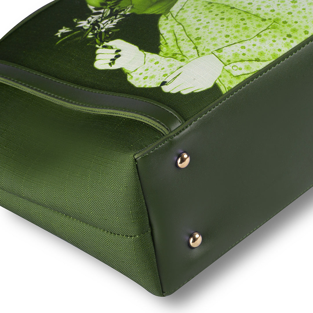 Belle Green women's tote bag in green by Bag X