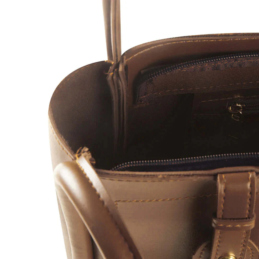 Ginger Choco women's shoulder bag in choco by Bag X
