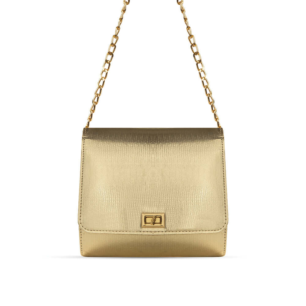 Charm Gold women's handbag in gold by Bag X