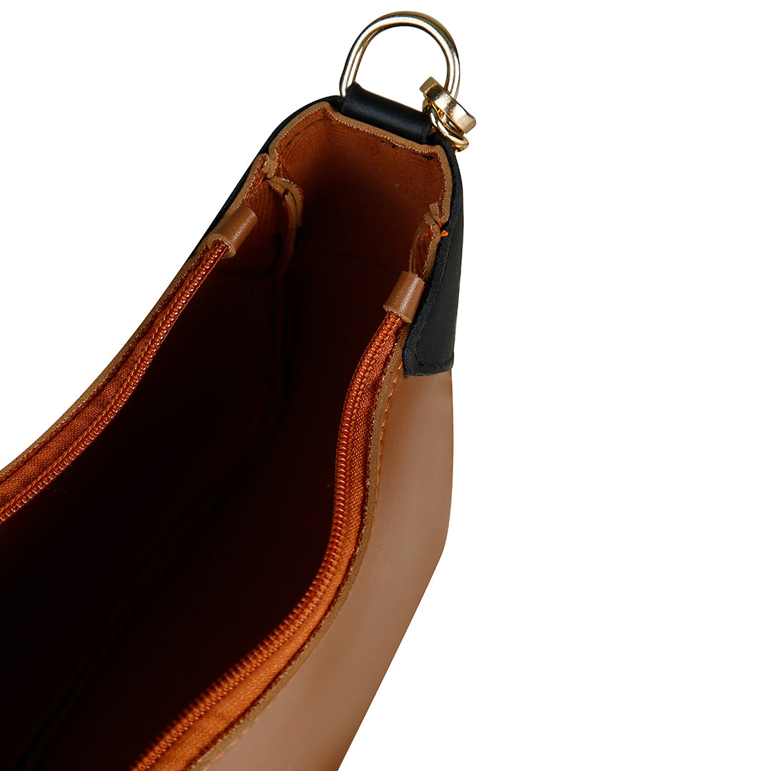 Lumi Brown women's shoulder bag in brown by Bag X