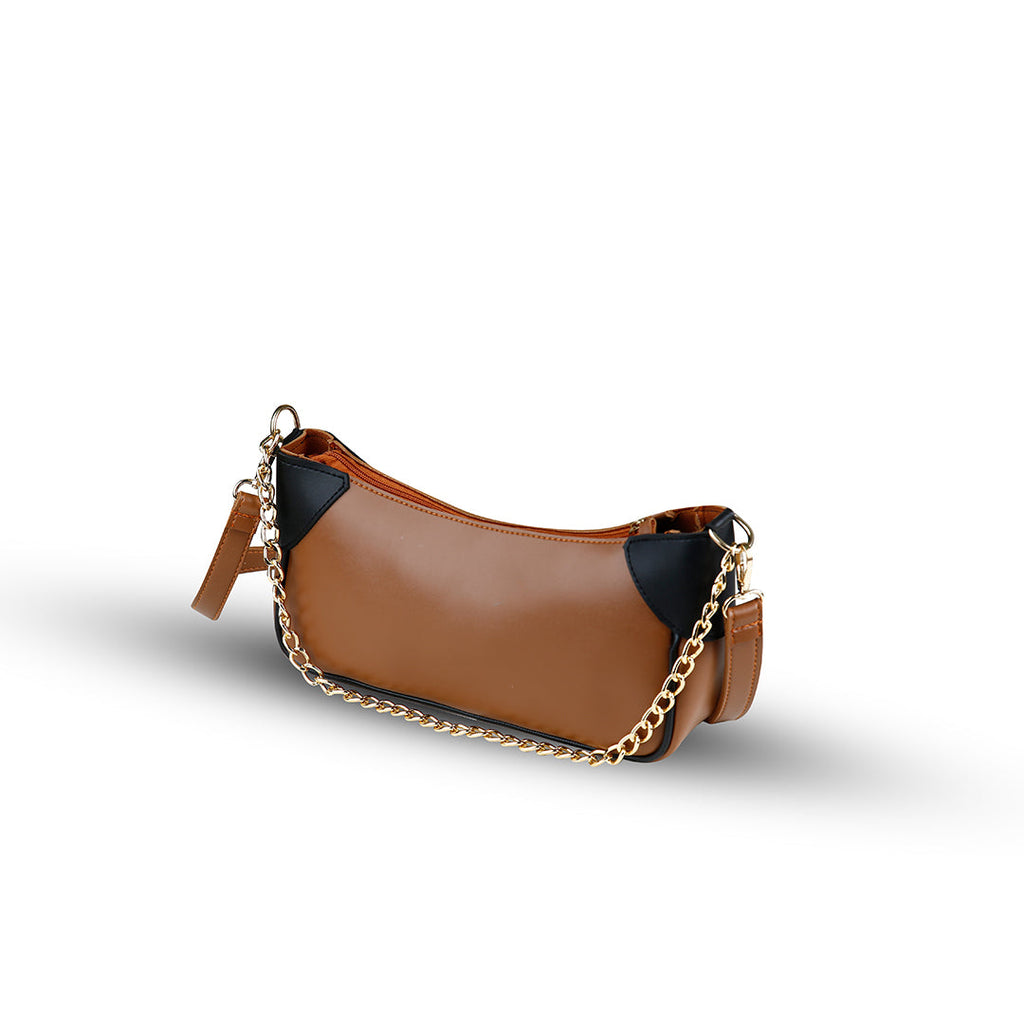 Lumi Brown women's shoulder bag in brown by Bag X