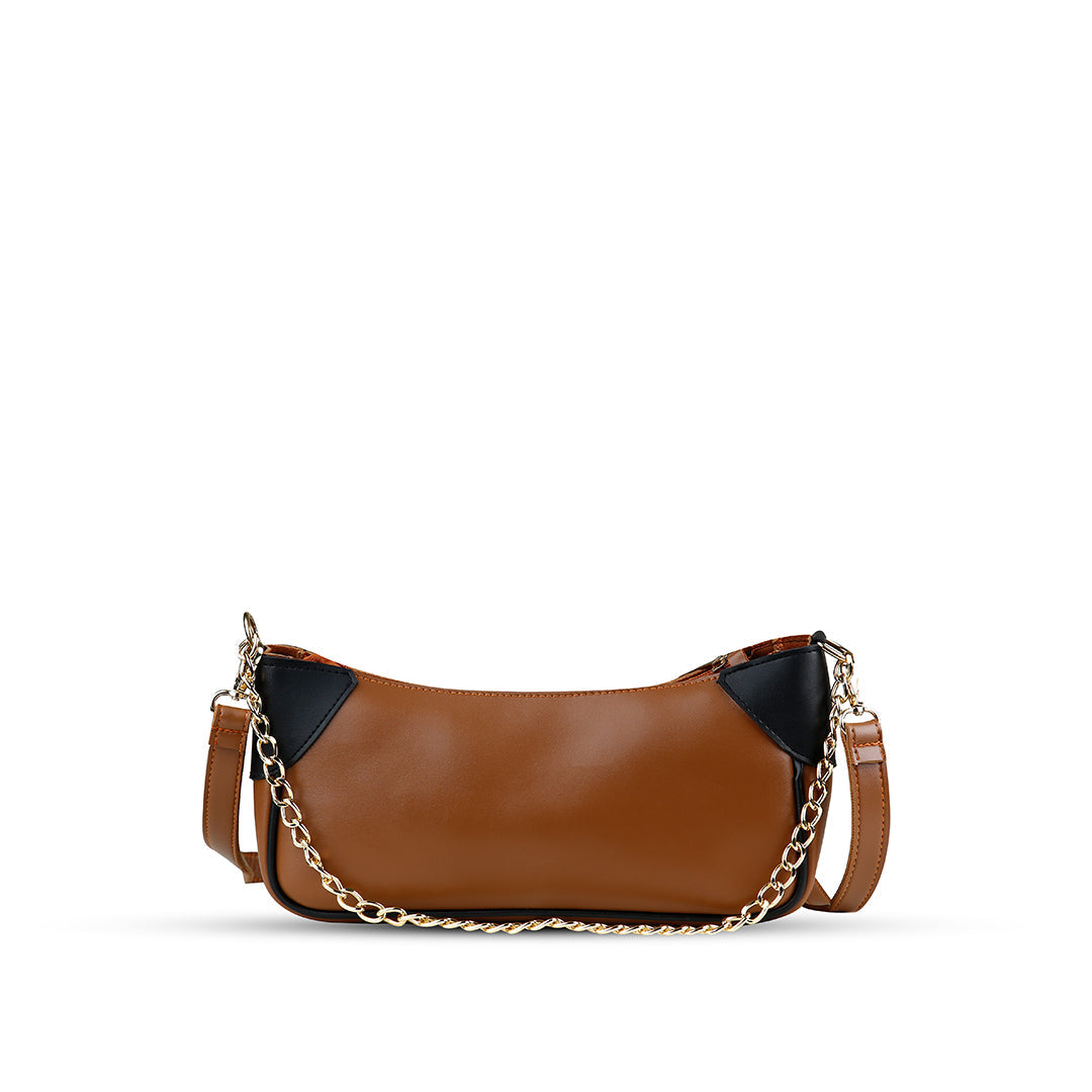 Lumi Brown women's shoulder bag in brown by Bag X