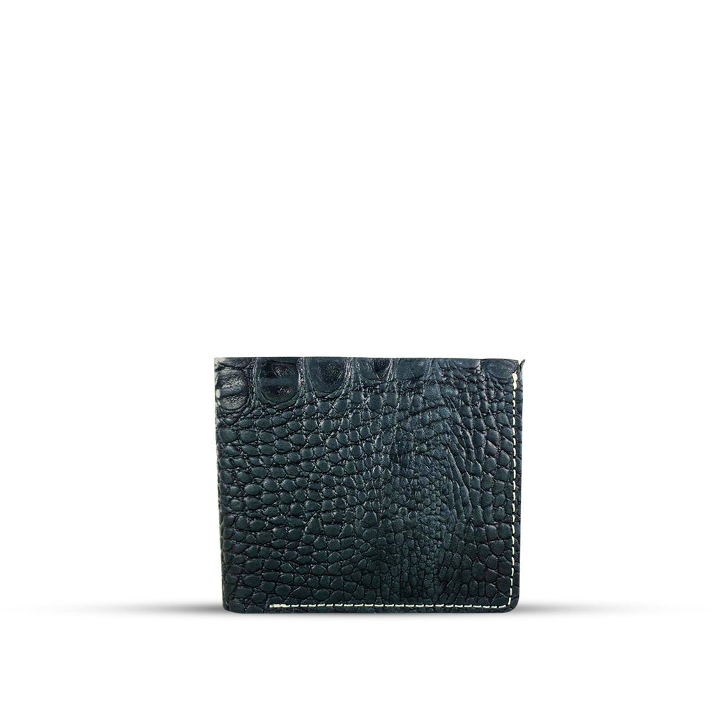 Crazy Horse Leather Wallet Crocodile Black women's wallet & clutch in black by Bag X