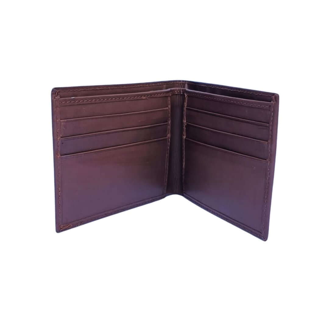 Leather wallet Baseball Hand Embroidery