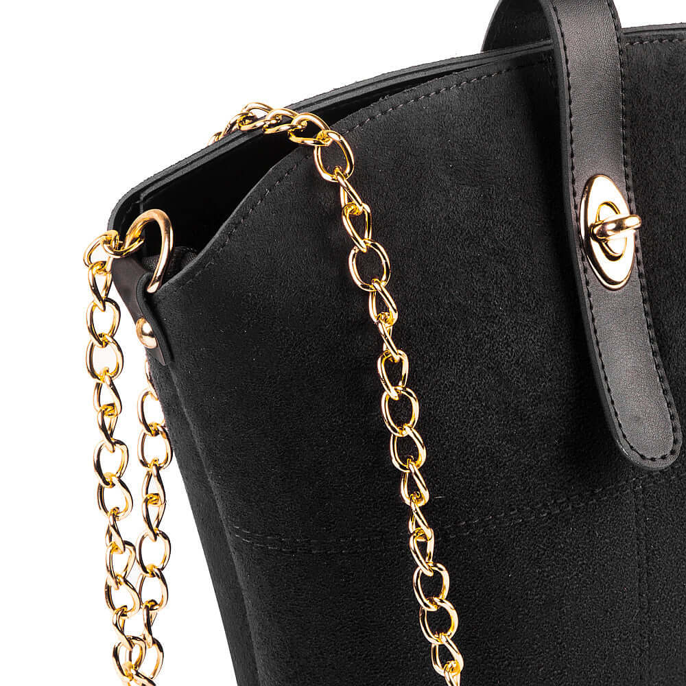 BUCKET SUEDE BLACK - Bag X