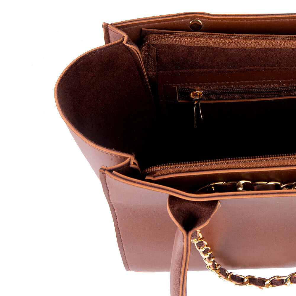 Plush Choco Brown - Leftover women's handbag in brown by Bag X