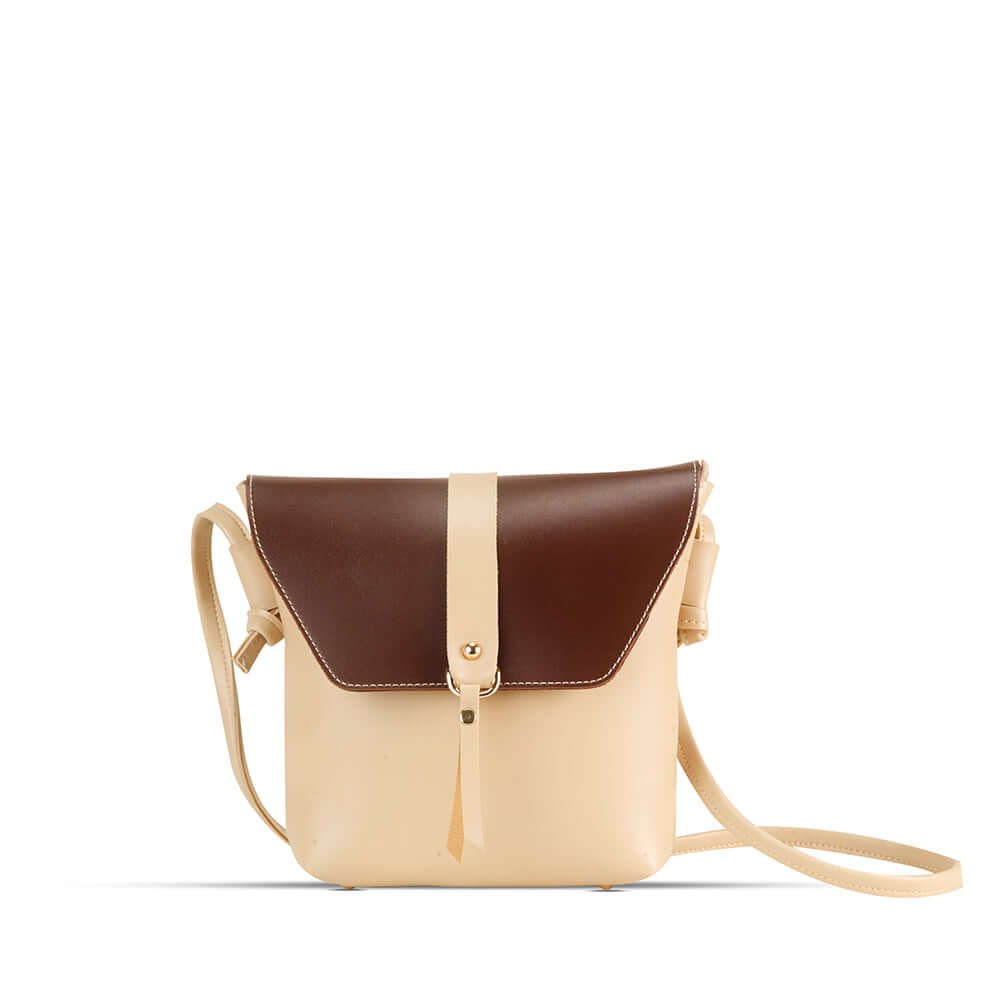 Tess Beige women's crossbody bag in beige by Bag X