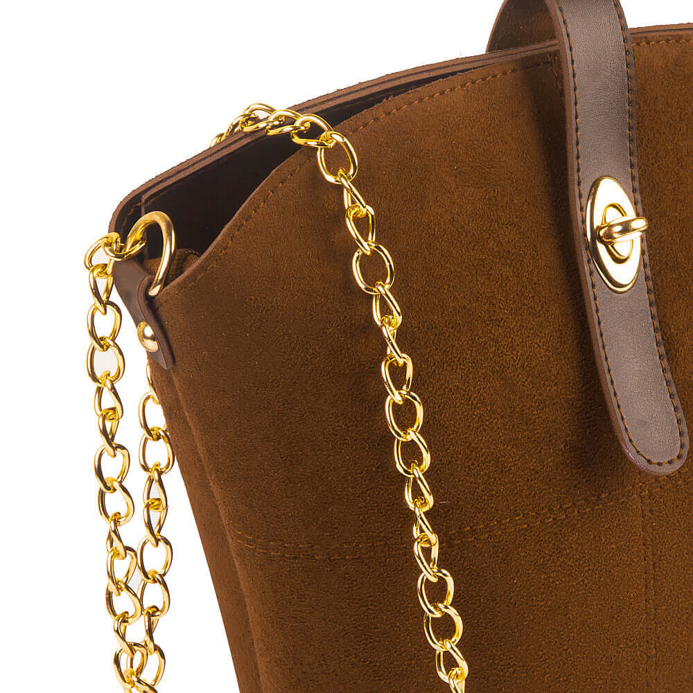BUCKET SUEDE BROWN - Bag X