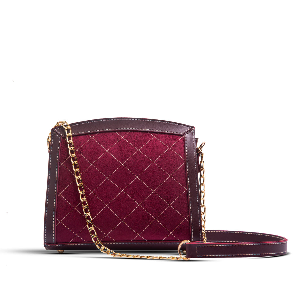 Sonic Maroon women's crossbody bag in maroon by Bag X