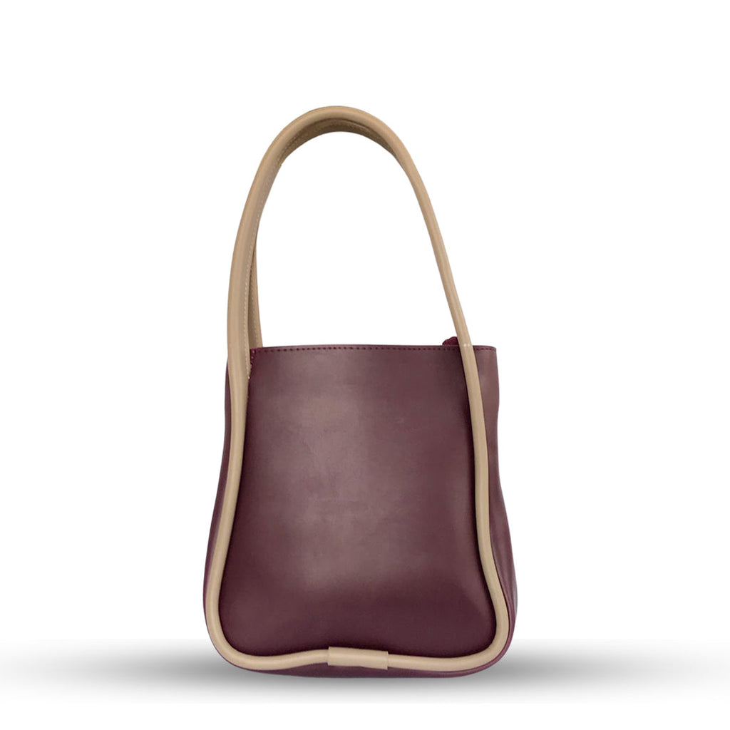 Loop Maroon - Leftover women's handbag in maroon by Bag X