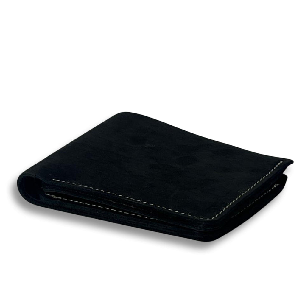 Leather Wallet  Nubuck Black