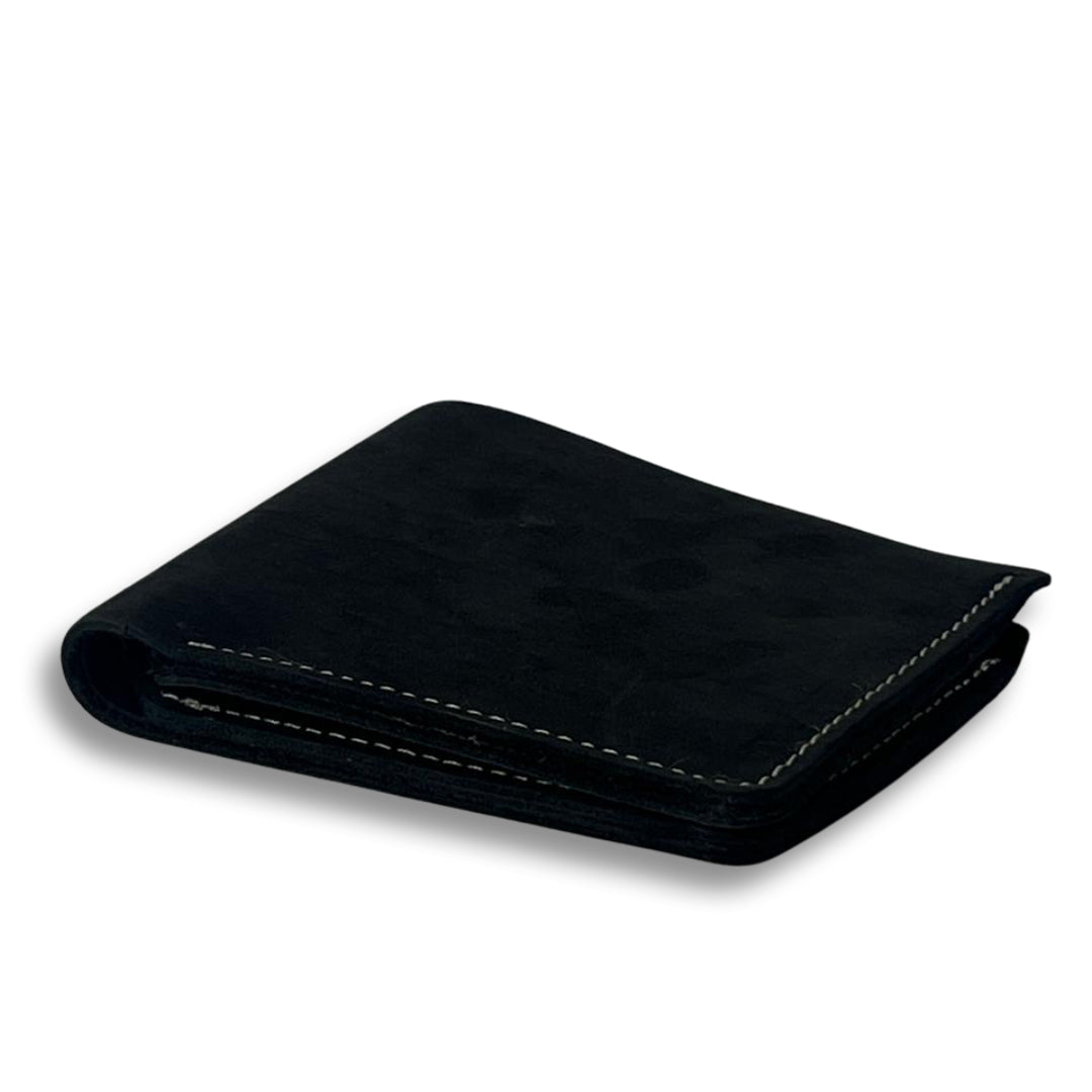 Leather Wallet  Nubuck Black