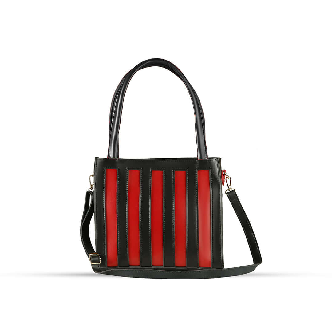 Drew Black / Red women's shoulder bag in black by Bag X