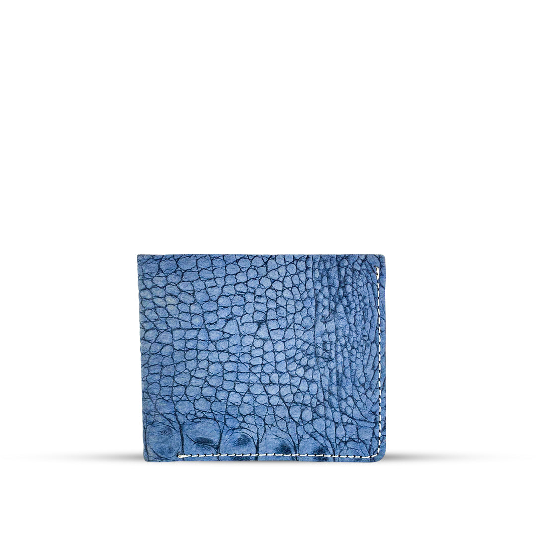 Crazy Horse Leather Wallet Crocodile Blue women's wallet & clutch in blue by Bag X