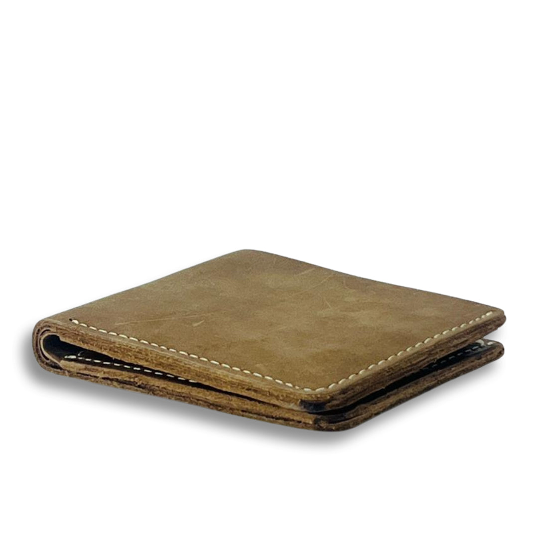 Leather Wallet  Nubuck Brown