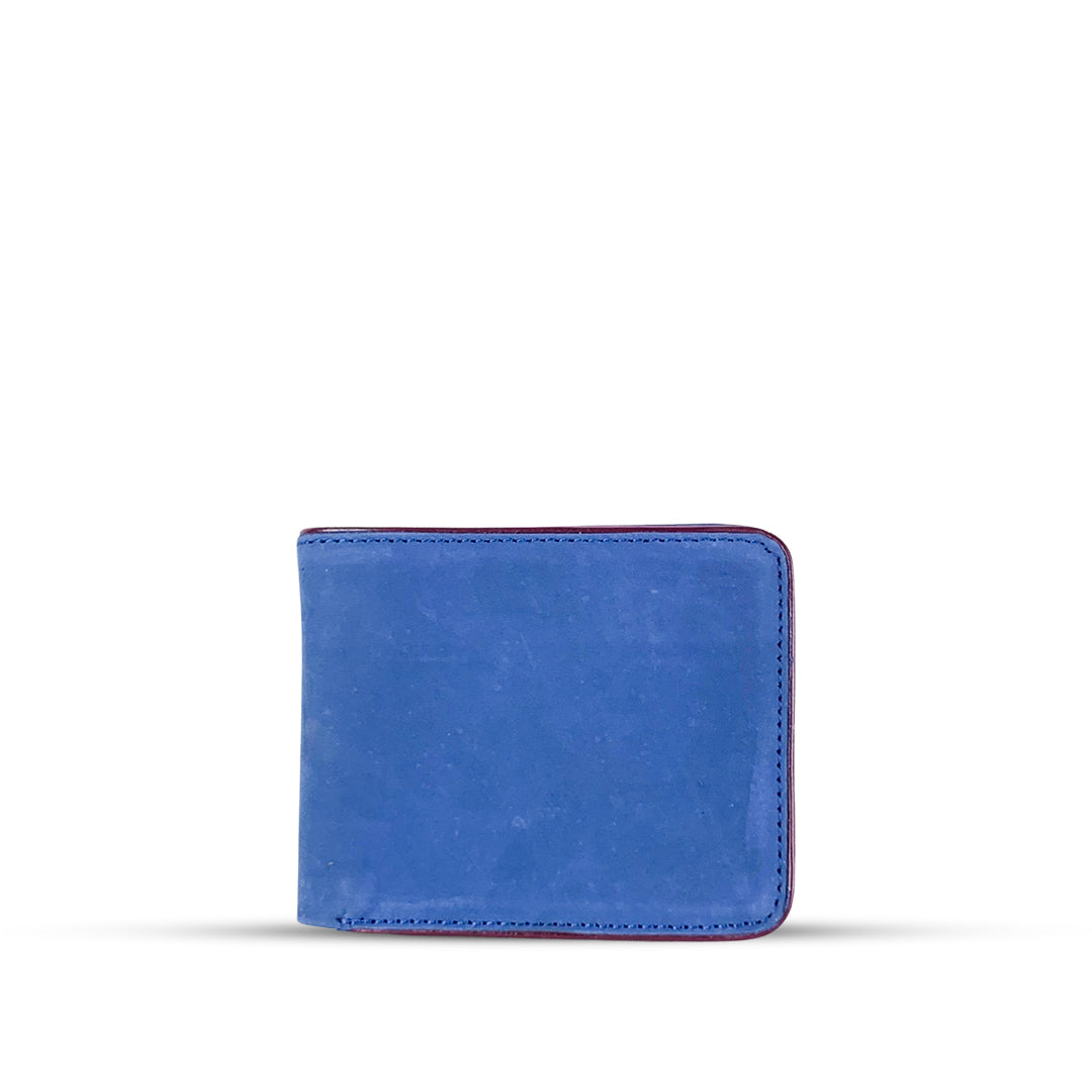 Leather Bi-fold Wallet With Piping Blue women's wallet & clutch in blue by Bag X