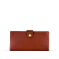 Long Leather Wallet With Button Rust women's wallet & clutch in rust by Bag X