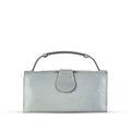 Leather Clutch With Moving Handle Grey women's wallet & clutch in grey by Bag X