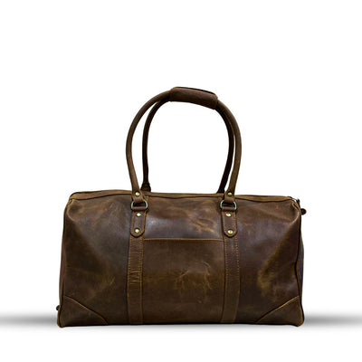 Premium Leather Duffle - Saddle Brown 19