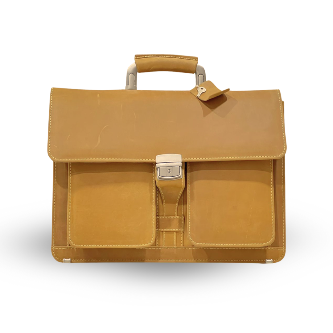 Executive Pull Up Leather Laptop Bag