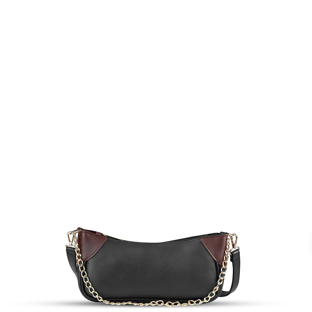 Lumi Black women's shoulder bag in black by Bag X