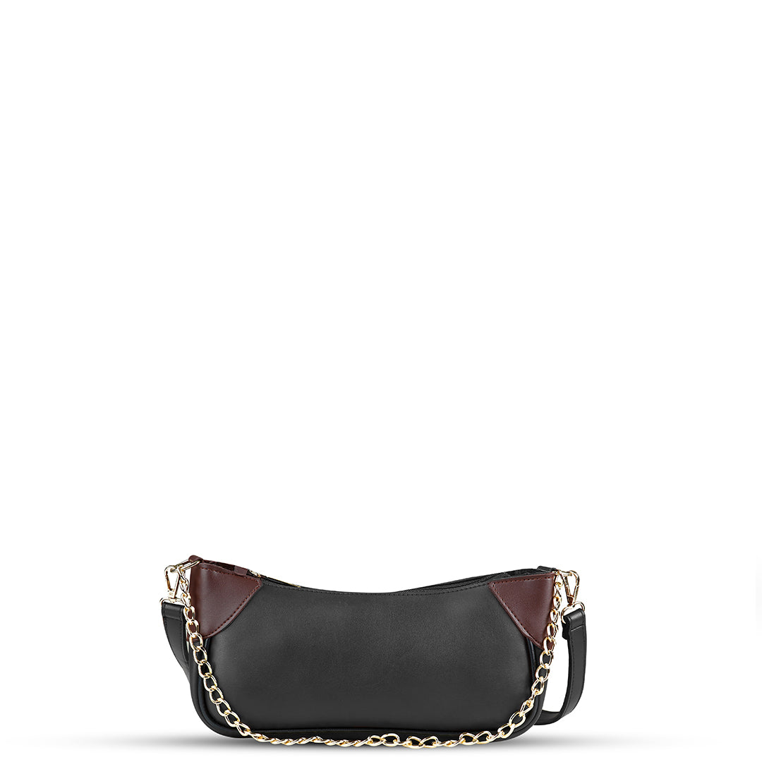 Lumi Black women's shoulder bag in black by Bag X