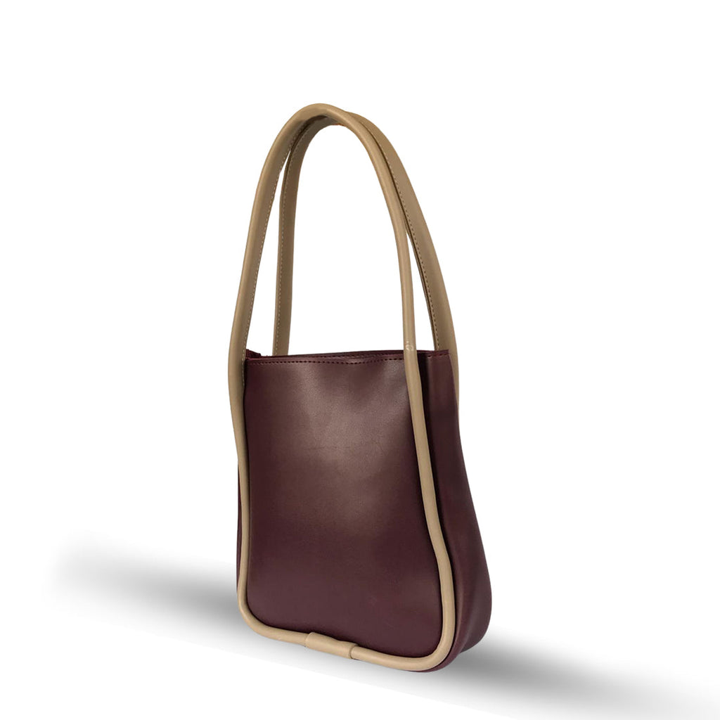 Loop Maroon - Leftover women's handbag in maroon by Bag X