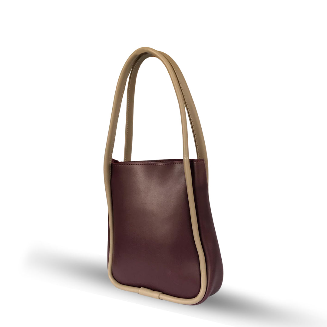 Loop Maroon - Leftover women's handbag in maroon by Bag X