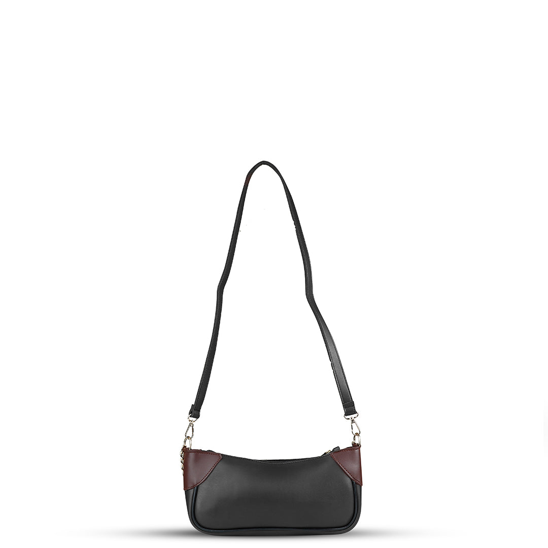 Lumi Black women's shoulder bag in black by Bag X
