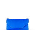 Leather Long Wallet 3 Folds Blue women's wallet & clutch in blue by Bag X