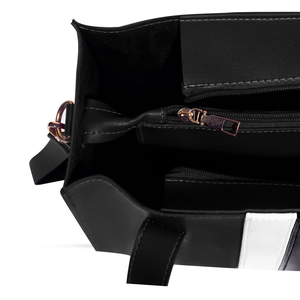 Baku 3 Pcs Black women's wallet & clutch in black by Bag X