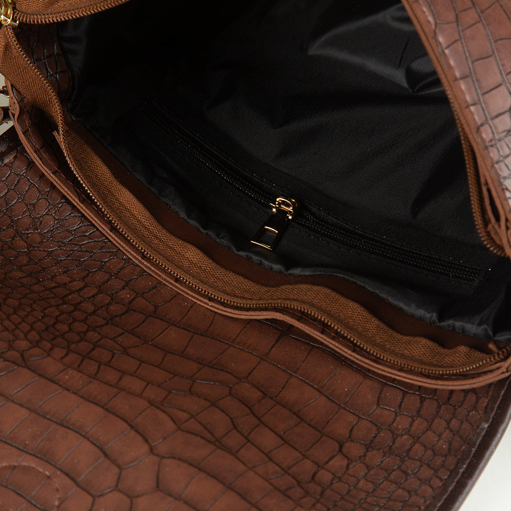 IMPERIAL CROCODILE BROWN