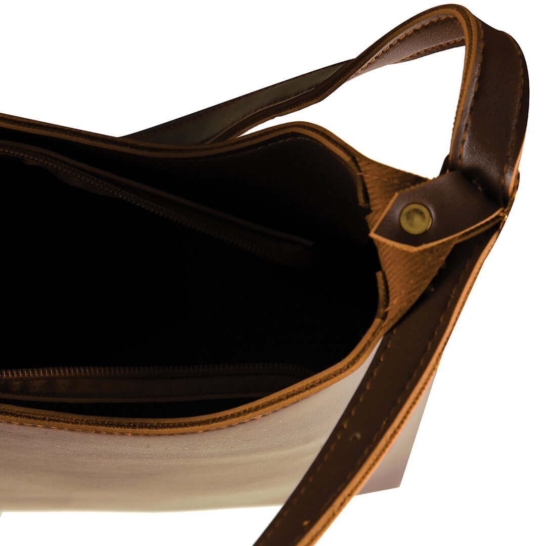 Monica Brown - Leftover women's tote bag in brown by Bag X
