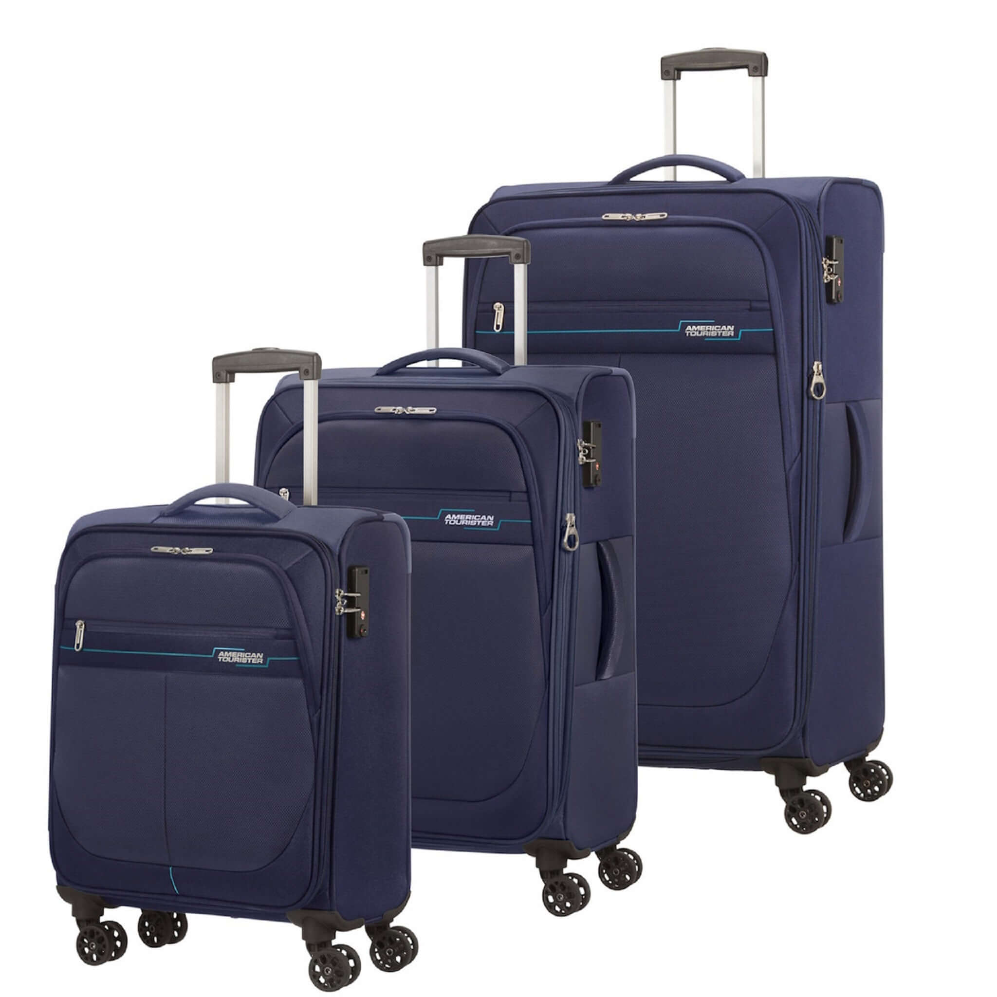 American Tourister Deep Dive - Set of 3 Expandable Red - Bag X