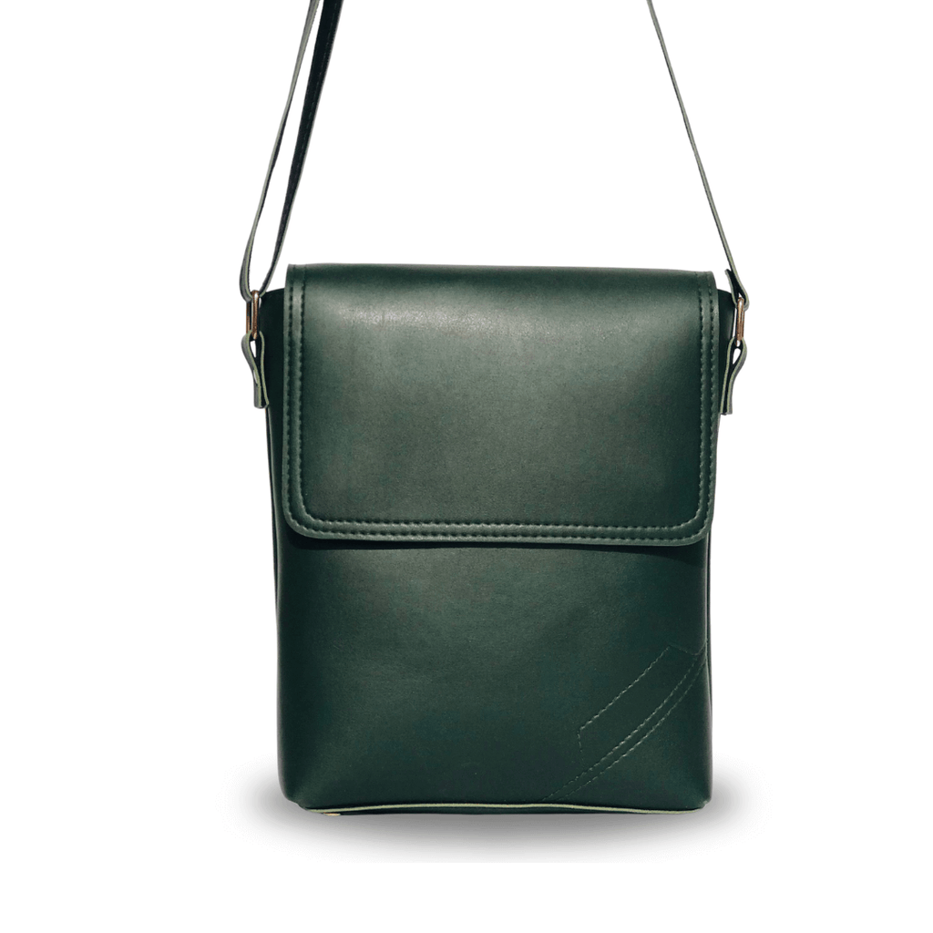 Alpha Green women's crossbody bag in green by Bag X