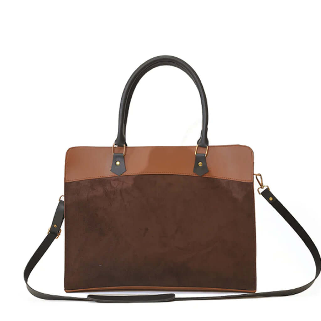 Craze Suede Brown women's laptop & office bag in brown by Bag X