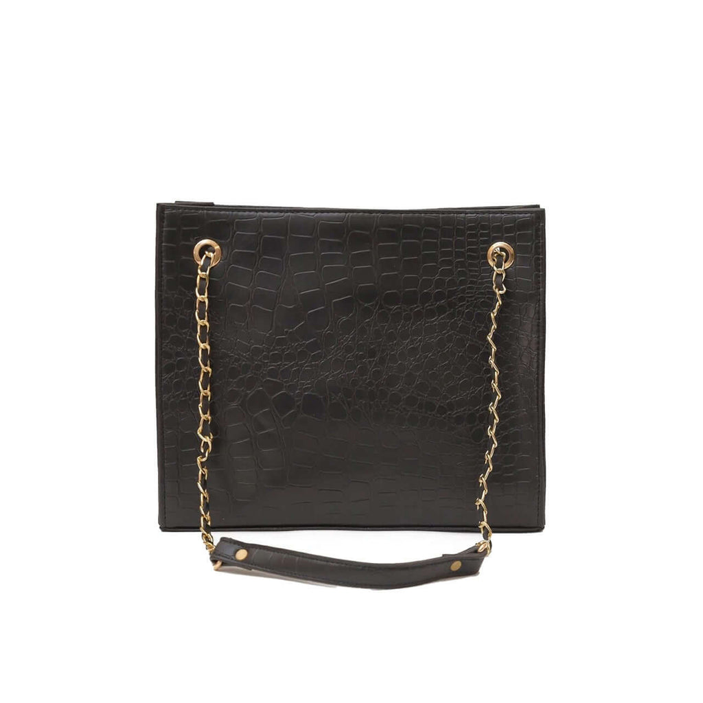 CROCODILE TOTE BLACK - Bag X