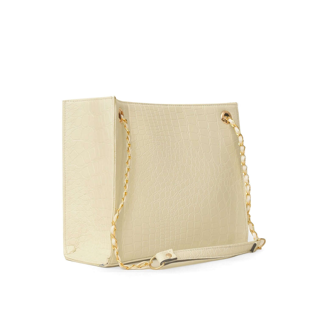 CROCODILE TOTE WHITE - Bag X