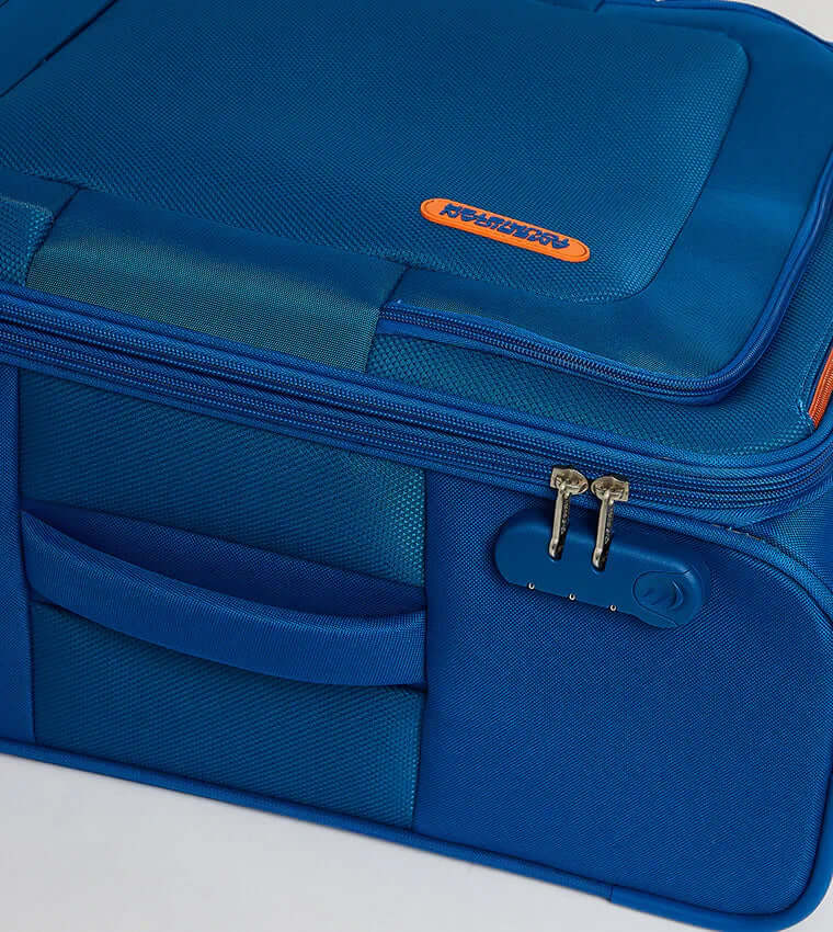 American Tourister Duncan Set of 3, Soft Luggage Trolley Bags With TSA Lock, 55+68+81cm, Blue - Bag X