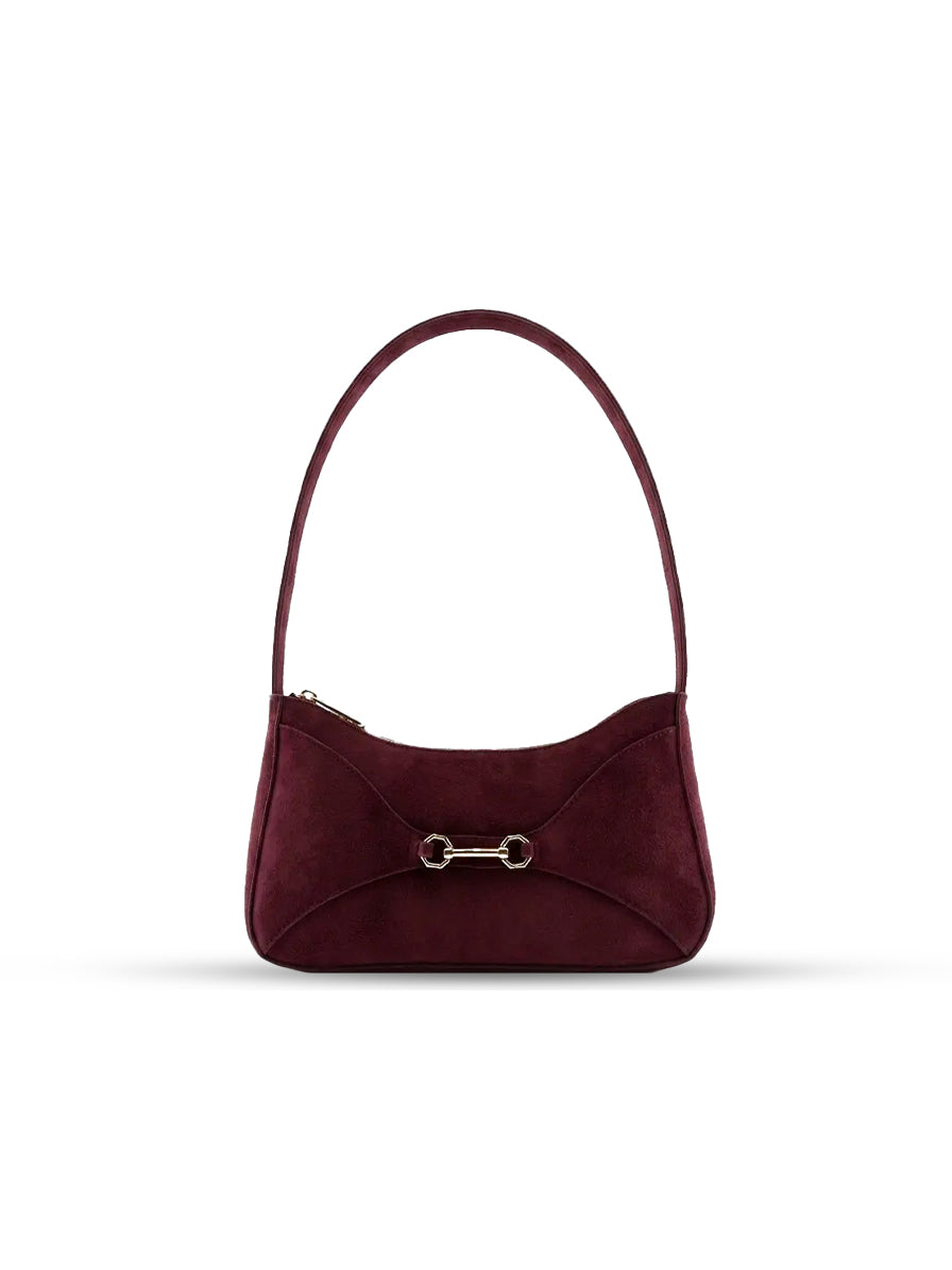 Derby Maroon women's shoulder bag in maroon by Bag X