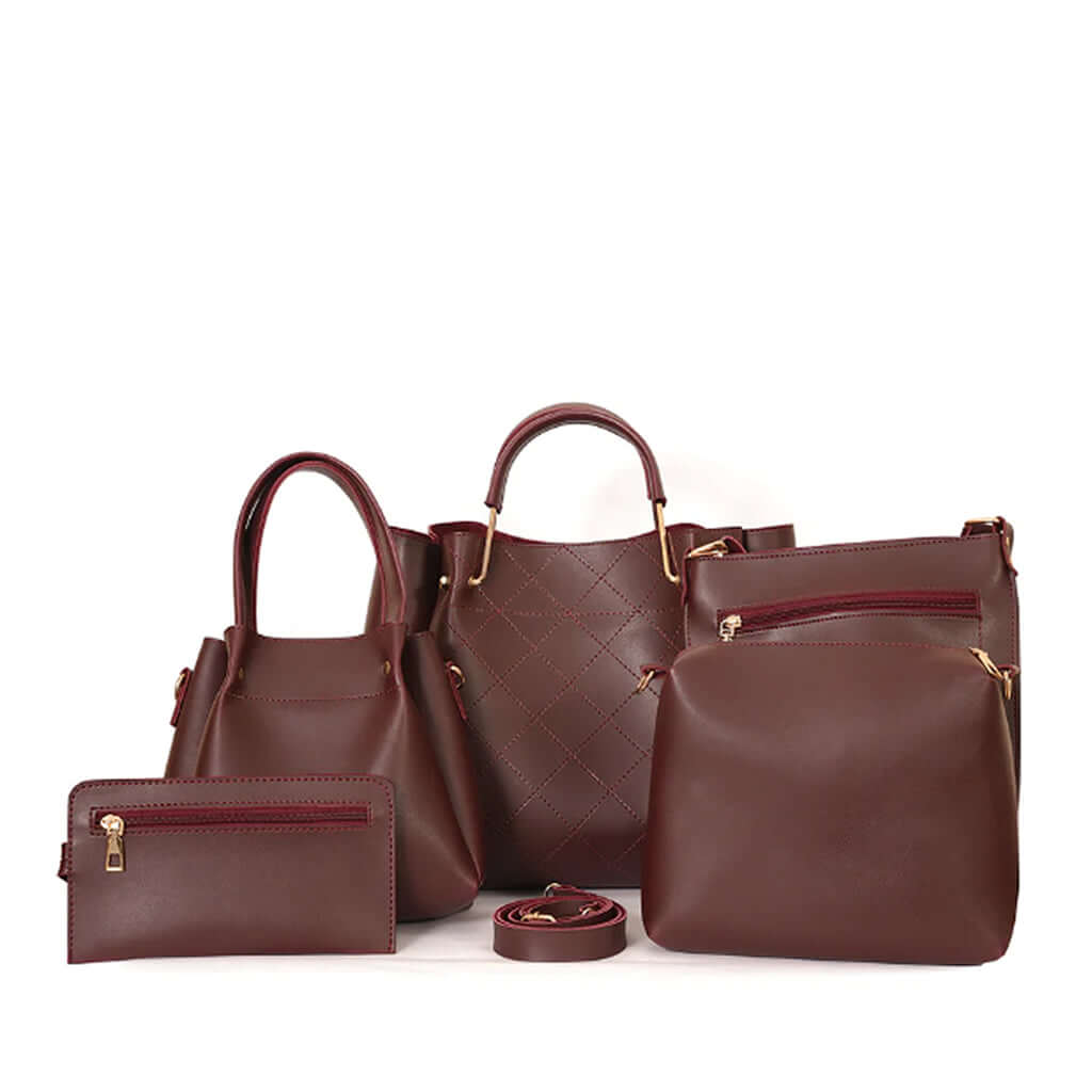 Fabulous 5 Maroon women's bundle set in maroon by Bag X