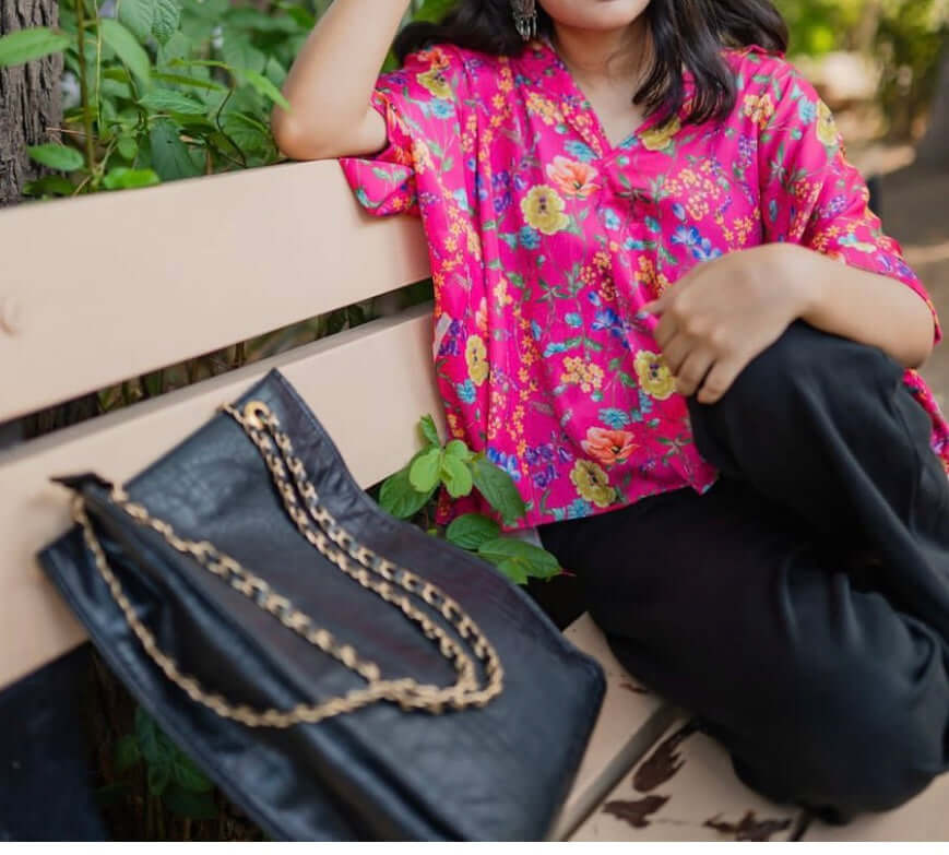 LONG CROCODILE BLACK - Bag X