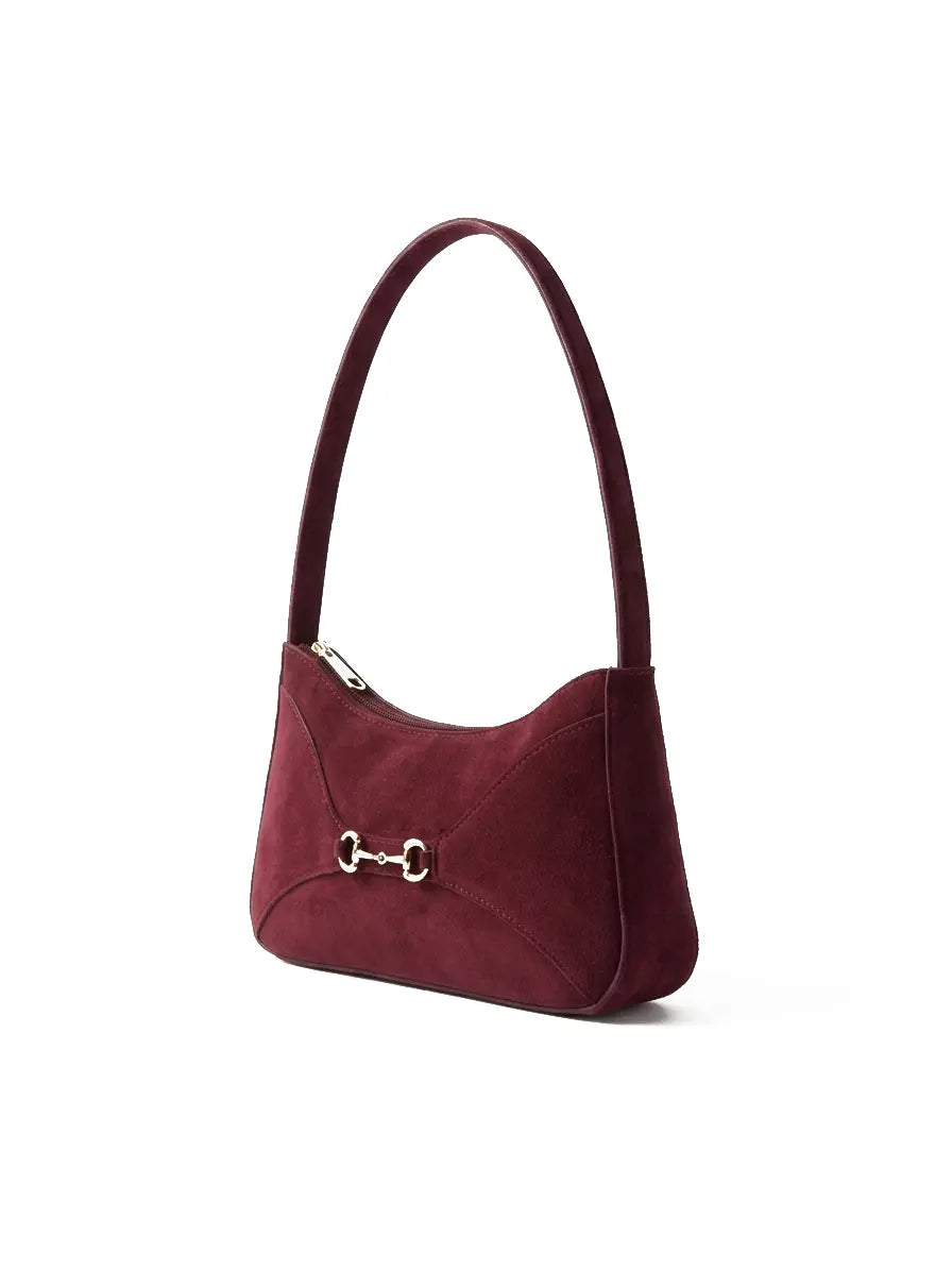 Derby Maroon women's shoulder bag in maroon by Bag X