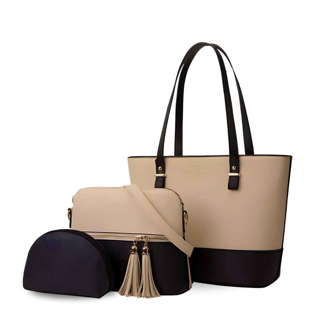 Grace Beige / Black women's crossbody bag in black by Bag X