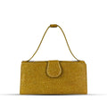 Leather Clutch With Moving Handle Yellow women's wallet & clutch in yellow by Bag X