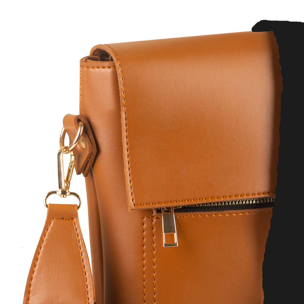 Quest Brown women's crossbody bag in brown by Bag X