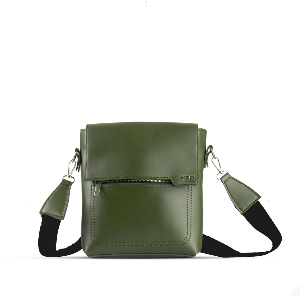 Quest Green women's crossbody bag in green by Bag X