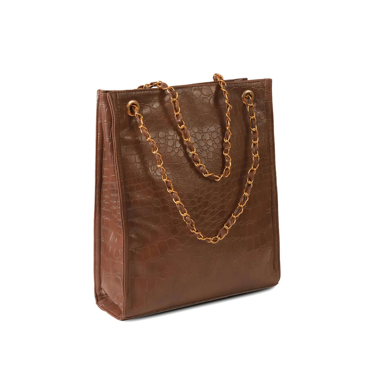 LONG BROWN CROCODILE - Bag X